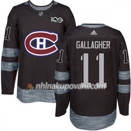 Montreal Canadiens Dresy Brendan Gallagher 11 1917-2017 100th Anniversary Adidas Černá Authentic - Pánské